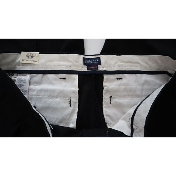 Dockers x Levi Strauss Men's Sz 36x32 Black Easy Classic Fit Khaki Stretch Pants - Picture 3 of 10